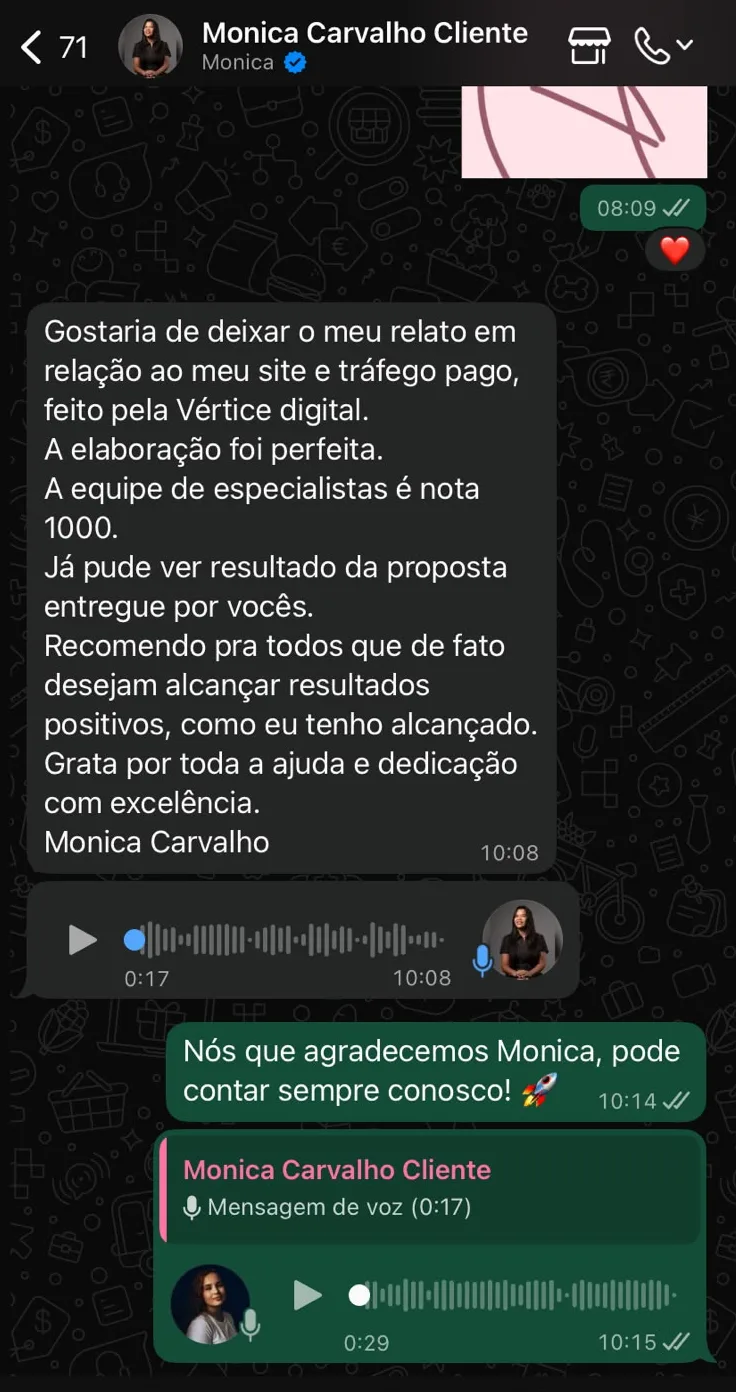 Depoimento de cliente no Google